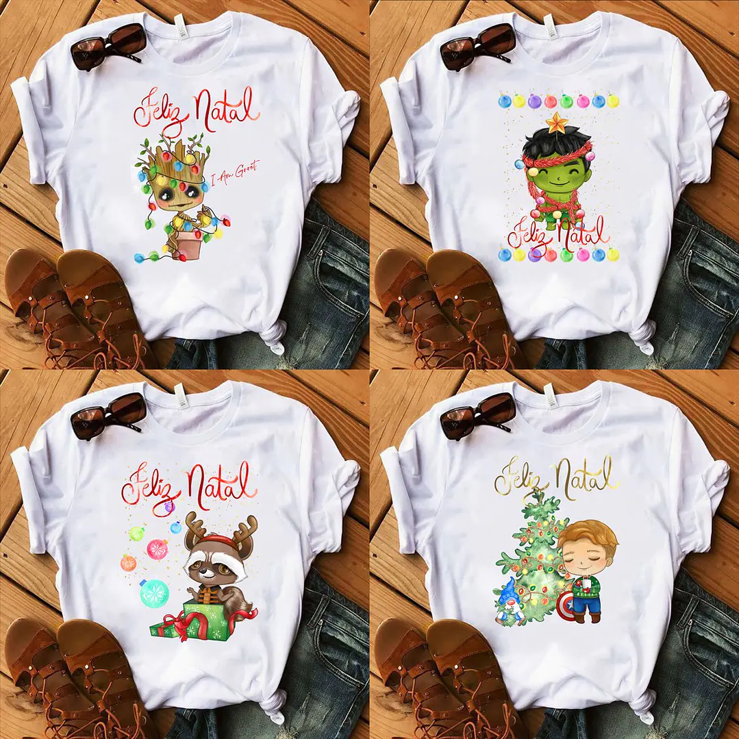 14 Artes Caneca e Camisa Natal Heróis Natalino Sublimação em Corel Draw + Jpg 1