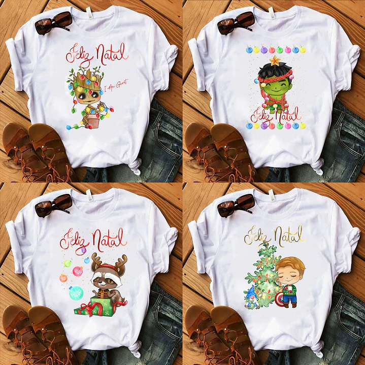14 Artes Caneca e Camisa Natal Heróis Natalino Sublimação em Corel Draw + Jpg 1