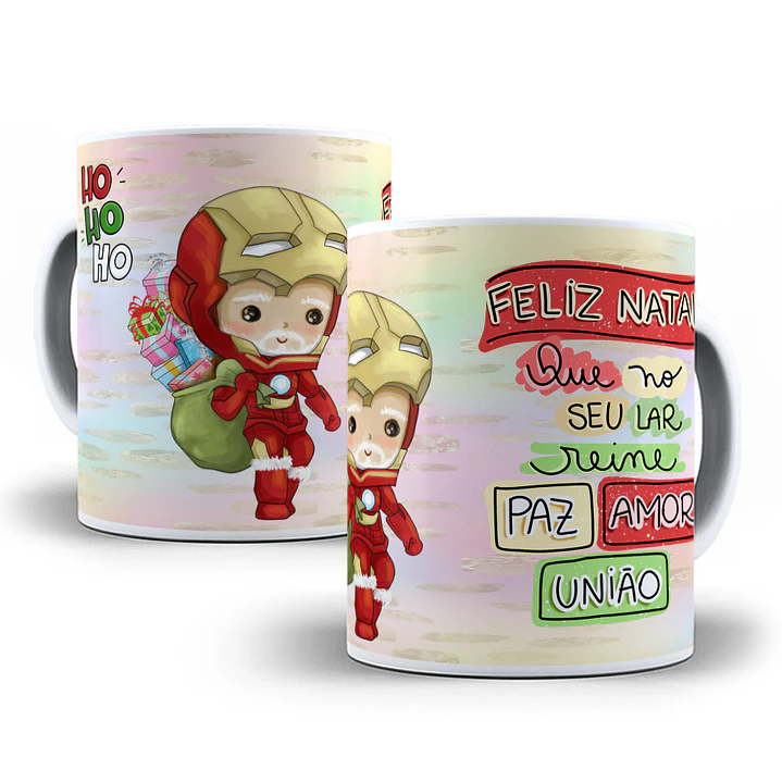 14 Artes Caneca e Camisa Natal Heróis Natalino Sublimação em Corel Draw + Jpg 4