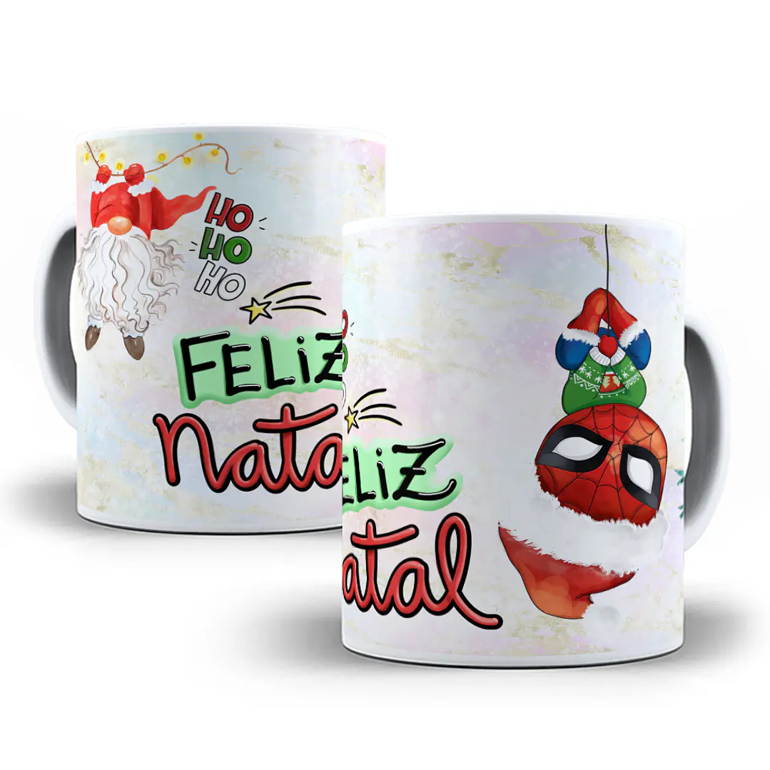 14 Artes Caneca e Camisa Natal Heróis Natalino Sublimação em Corel Draw + Jpg 6