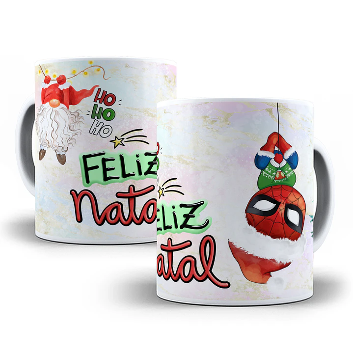 14 Artes Caneca e Camisa Natal Heróis Natalino Sublimação em Corel Draw + Jpg 6