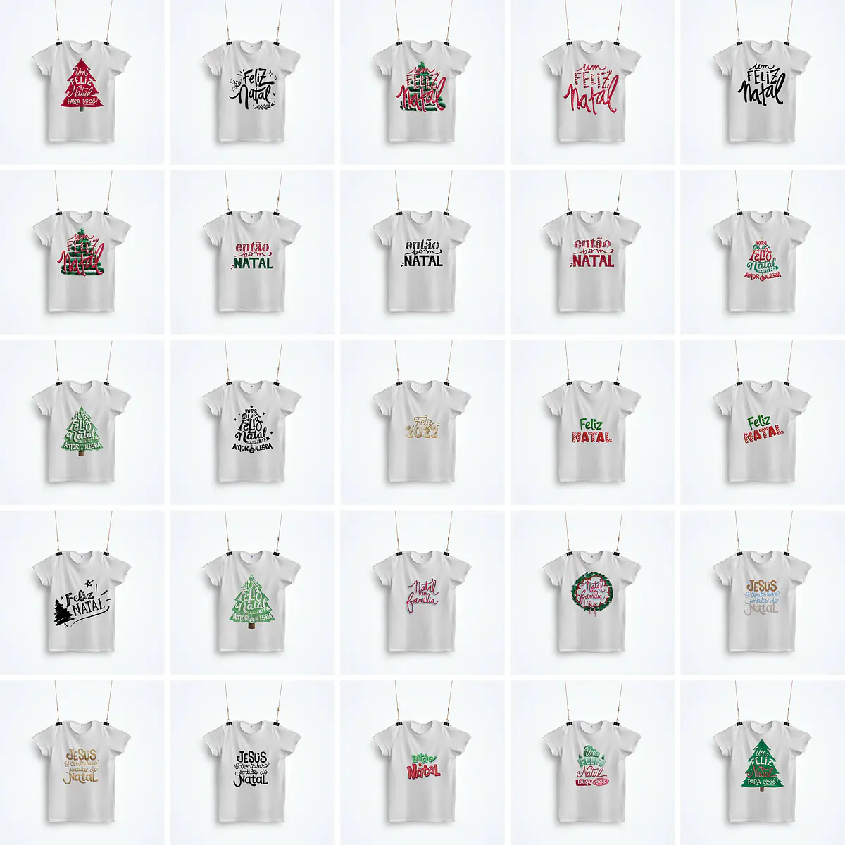 50 Artes Camisa Natal Sublimação em Png