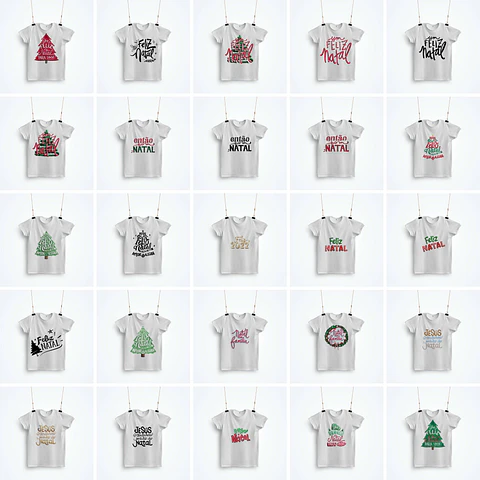 50 Artes Camisa Natal Sublimação em Png 