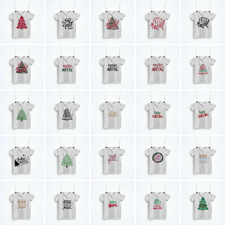 50 Artes Camisa Natal Sublimação em Png  1