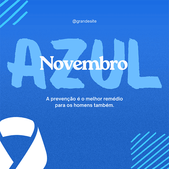 Pack Canva Novembro Azul Template Editável 30 Artes + Bônus