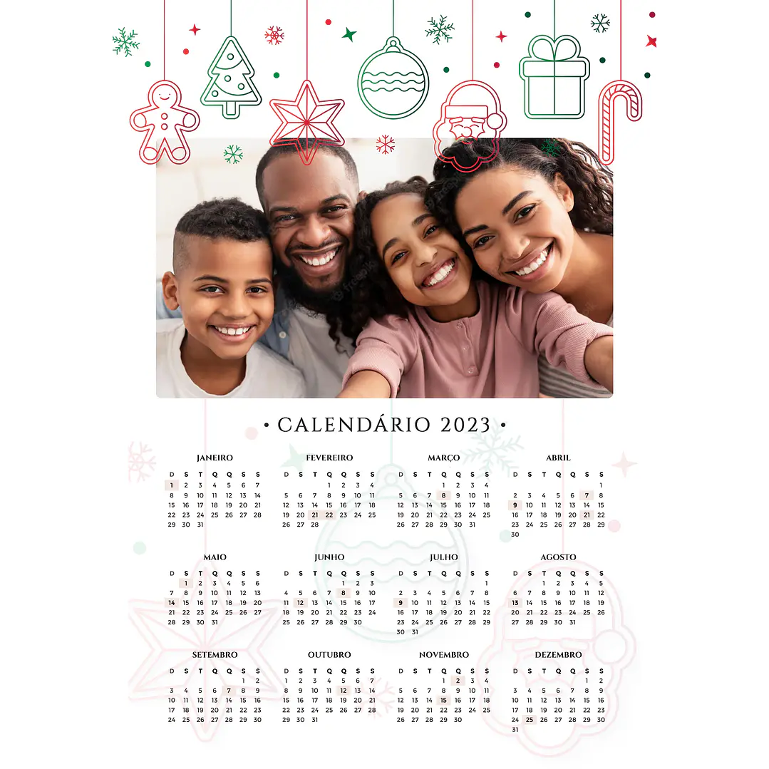 22 Arte Calendários e Polaroide 2023 em Png 3