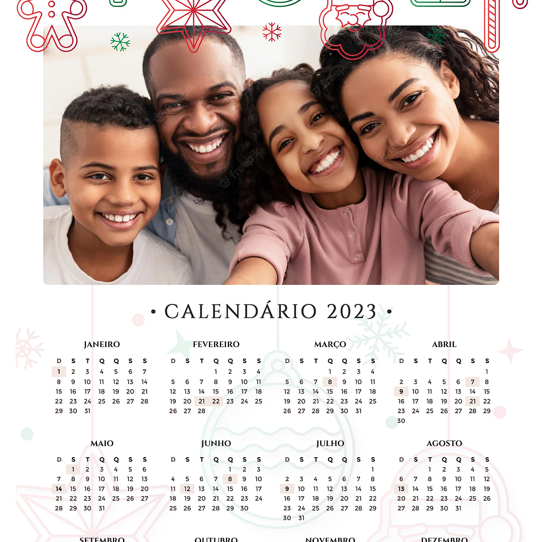 22 Arte Calendários e Polaroide 2023 em Png 3