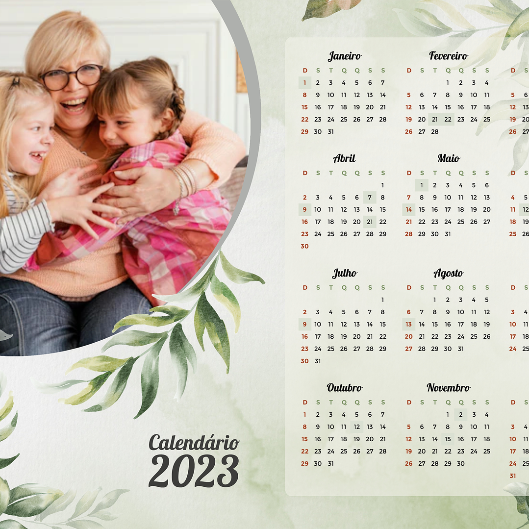 22 Arte Calendários e Polaroide 2023 em Png 12