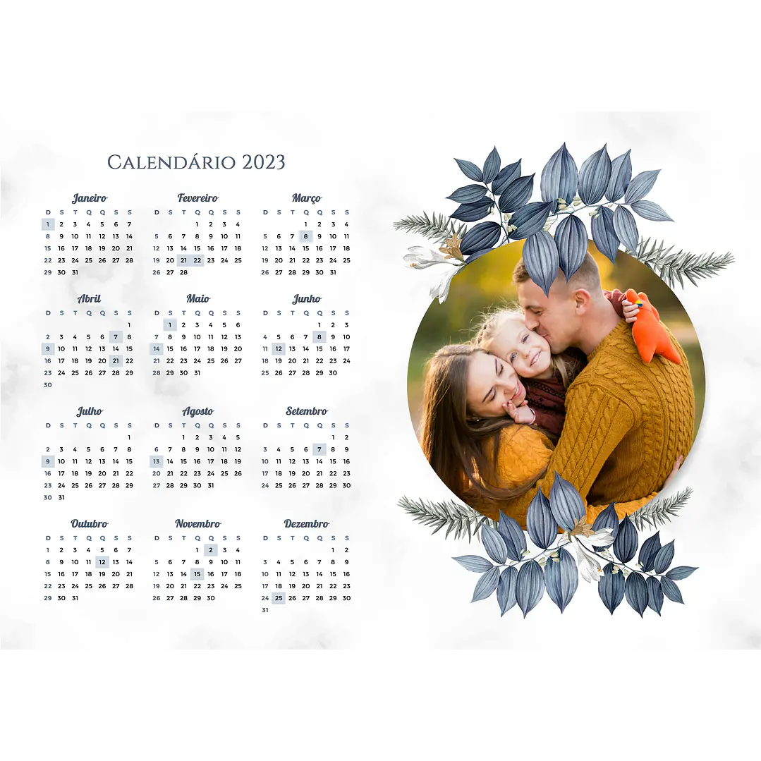 22 Arte Calendários e Polaroide 2023 em Png 13