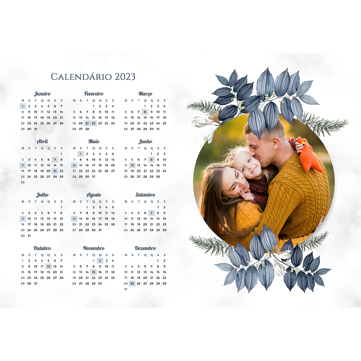 22 Arte Calendários e Polaroide 2023 em Png 13