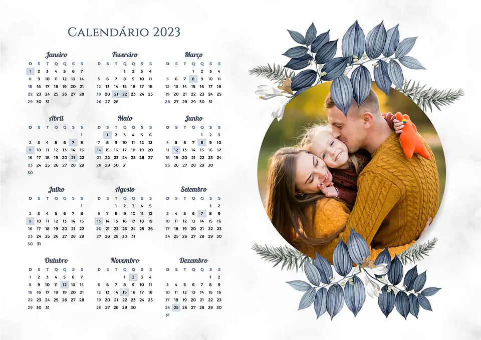 22 Arte Calendários e Polaroide 2023 em Png 13