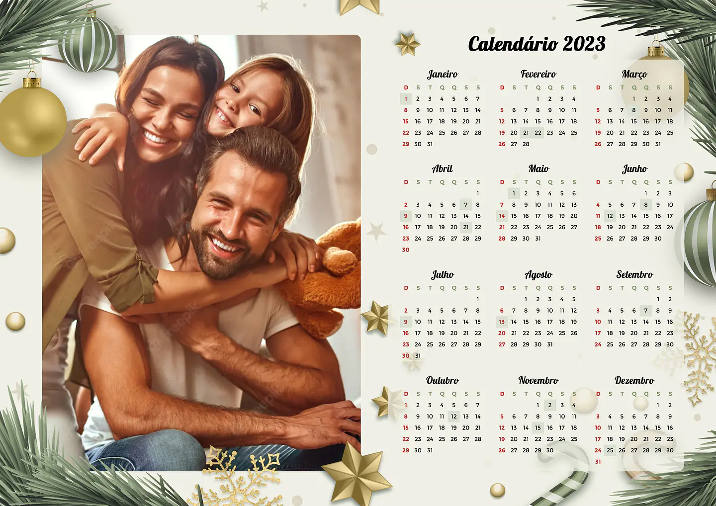 22 Arte Calendários e Polaroide 2023 em Png 14