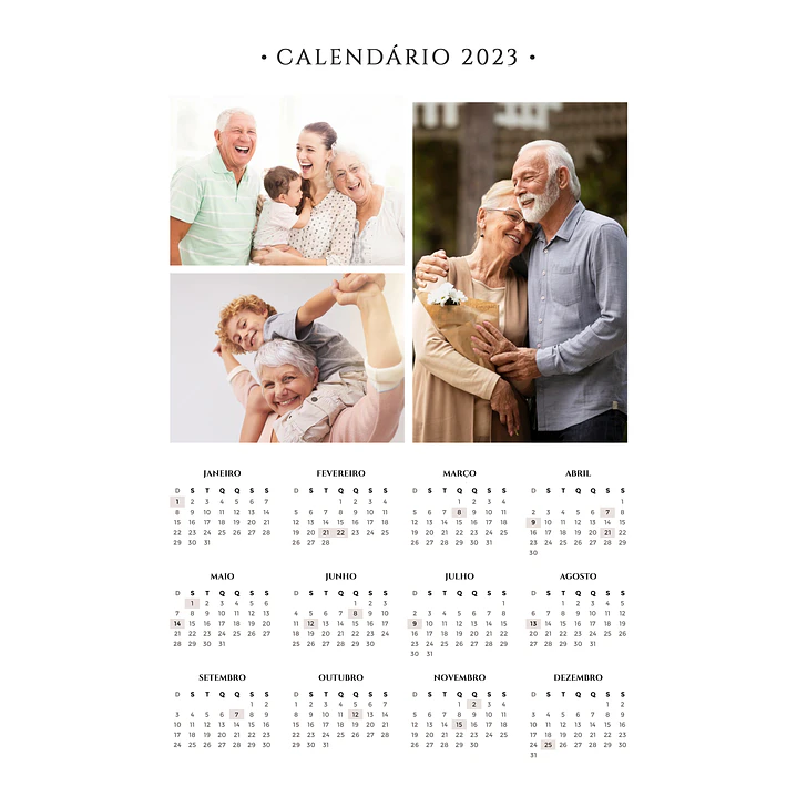 22 Arte Calendários e Polaroide 2023 em Png 8