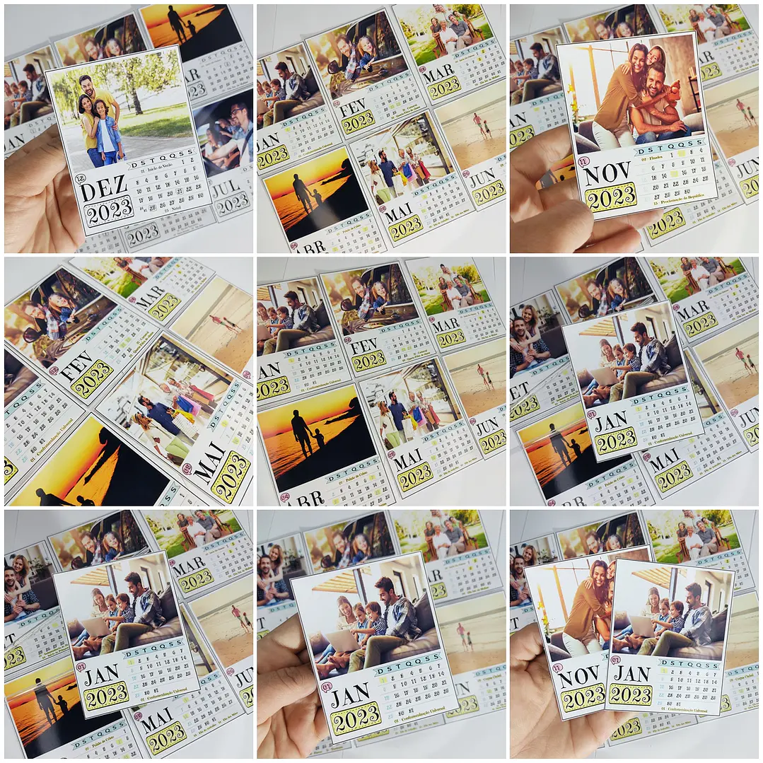 Arte Calendários e Polaroide 2023 em Png  1