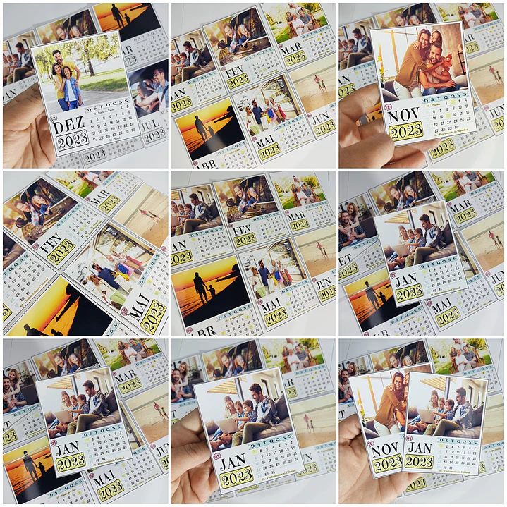 Arte Calendários e Polaroide 2023 em Png  1