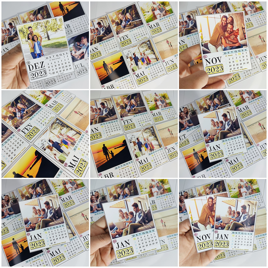 Arte Calendários e Polaroide 2023 em Png  1