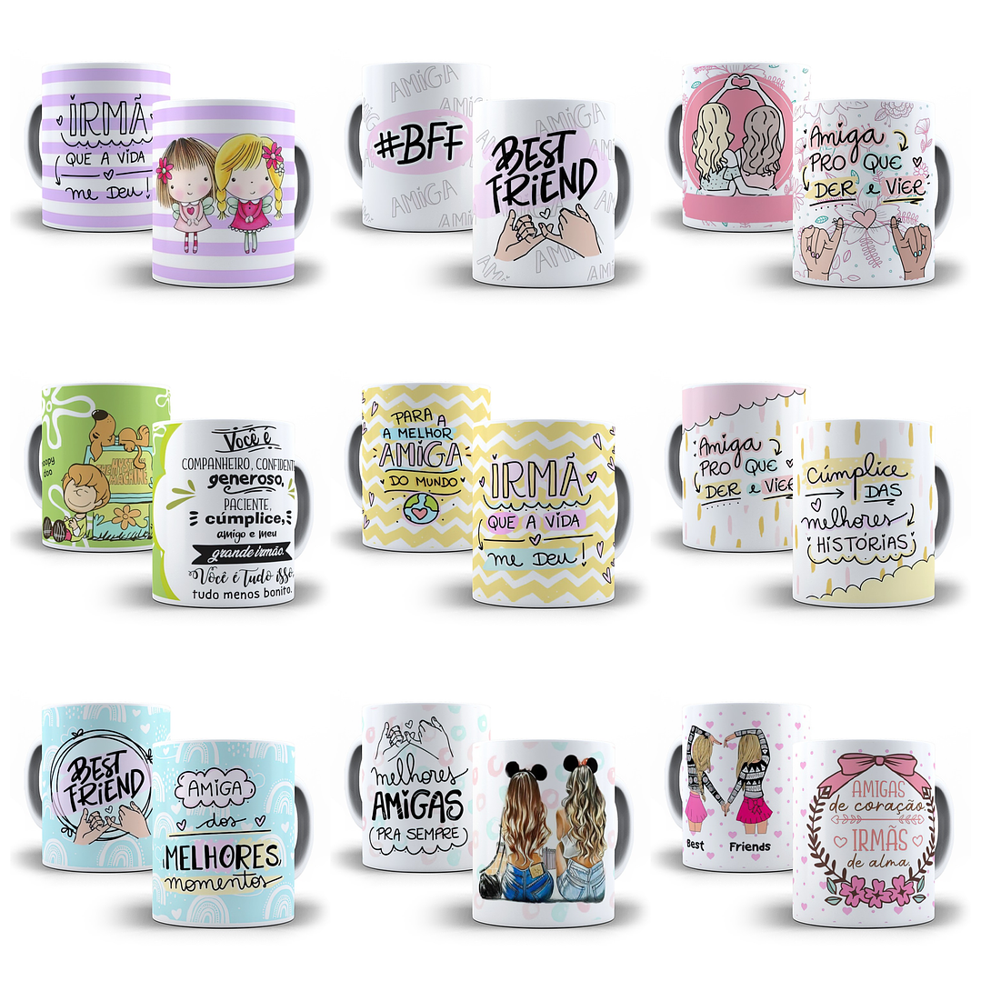 130 Artes Canecas Dia dos Amigos em Png 4