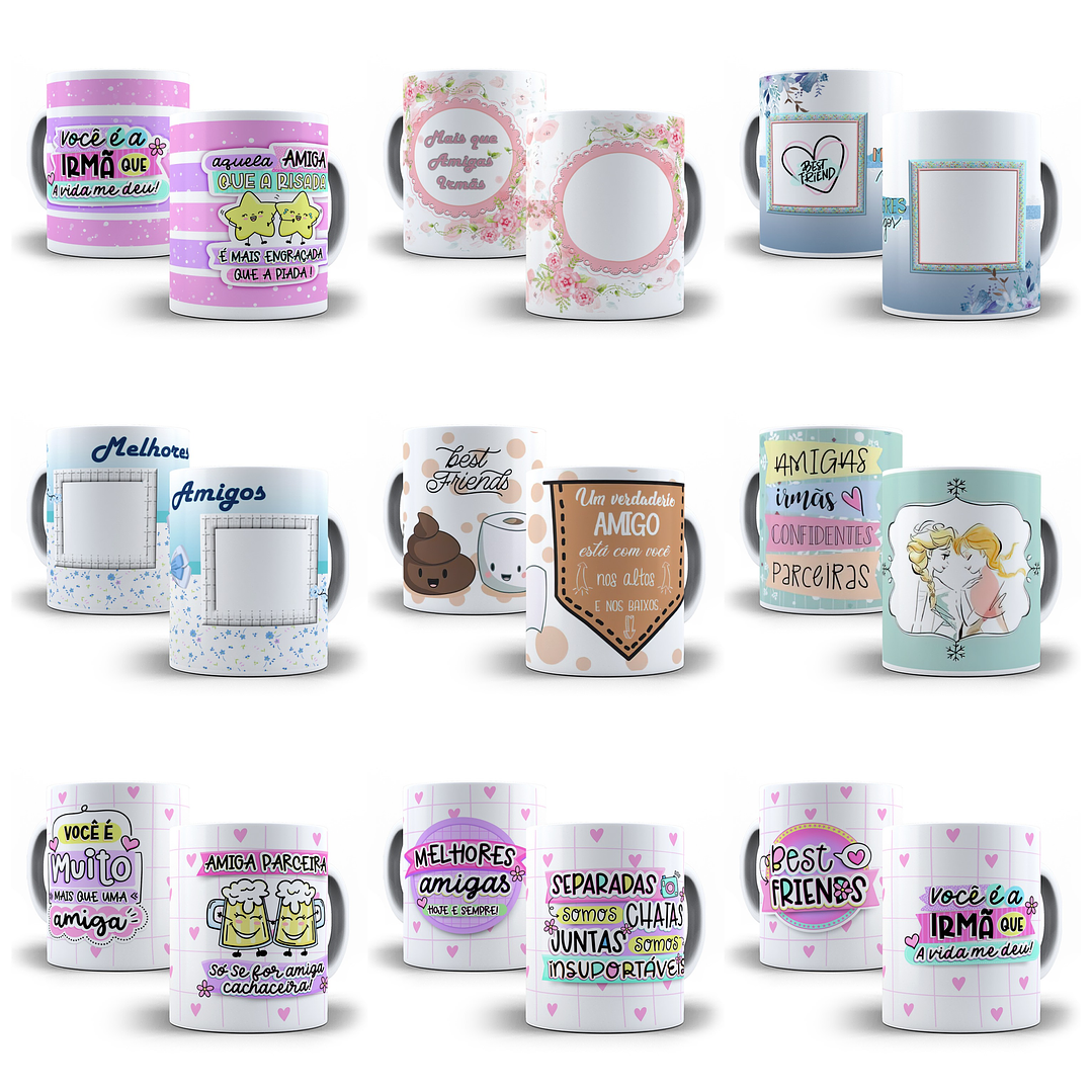 130 Artes Canecas Dia dos Amigos em Png 11
