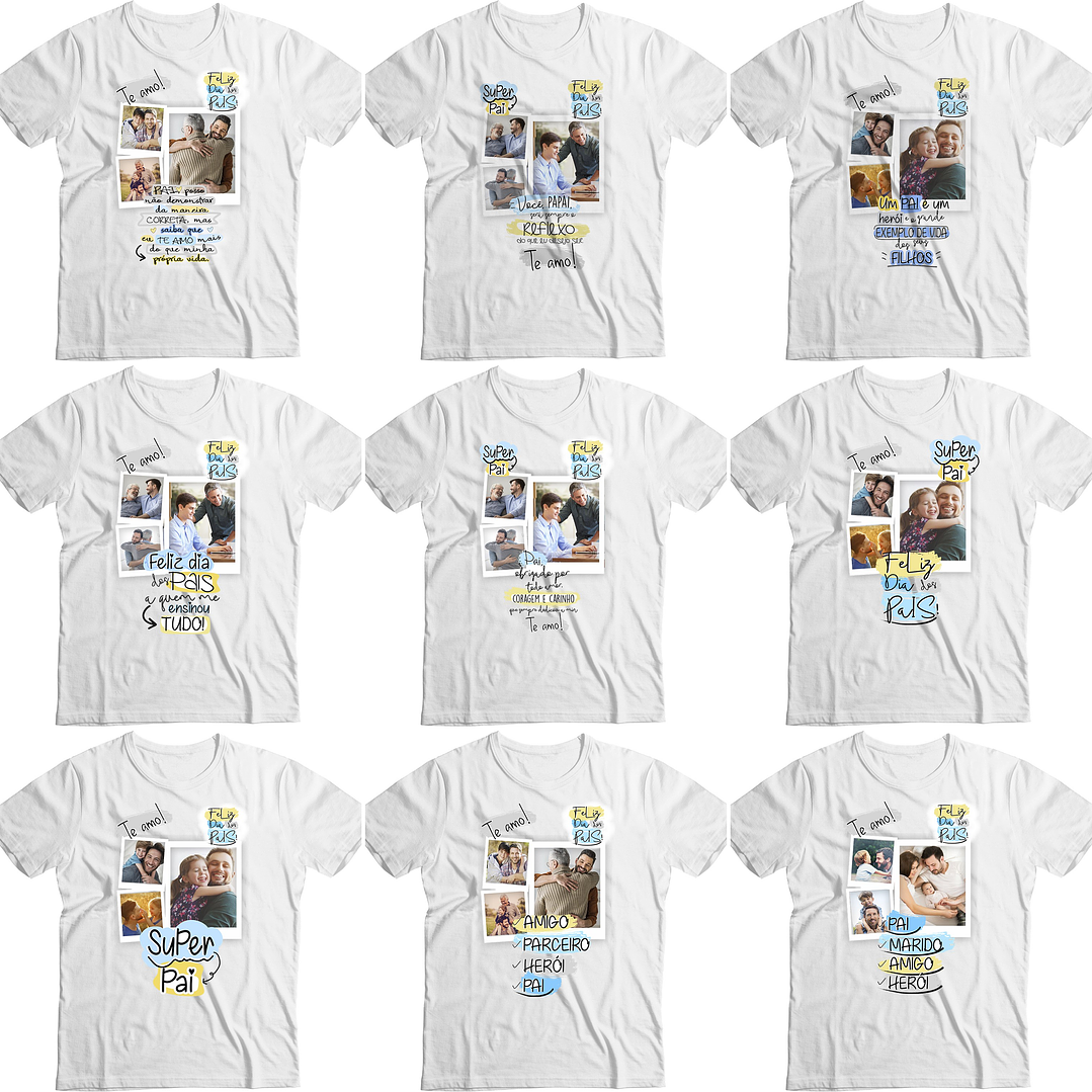 10 Artes Camisa Dia dos Pais Editável em Corel Draw 1