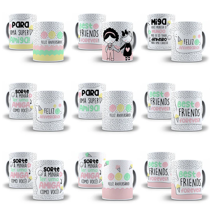 23 Artes para Caneca Amizade em  Jpg  1