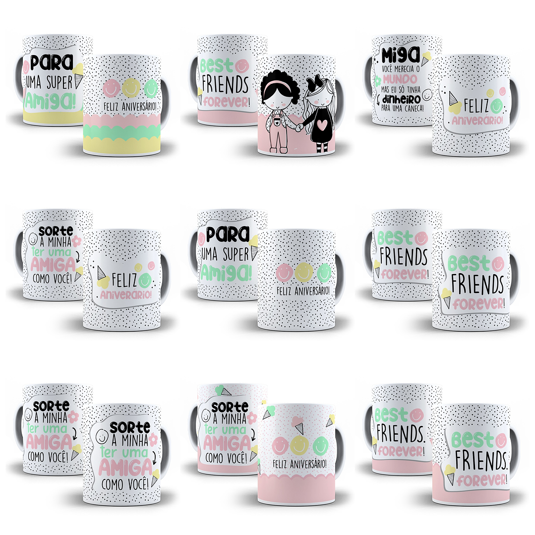 23 Artes para Caneca Amizade em  Jpg  1