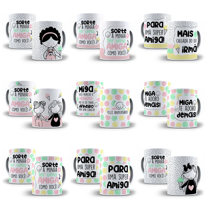 23 Artes para Caneca Amizade em  Jpg  2