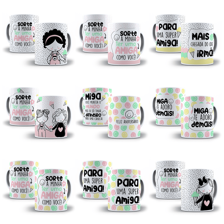 23 Artes para Caneca Amizade em  Jpg  2