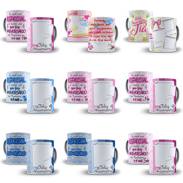 52 Artes para Caneca Aniversário Editáveis  3