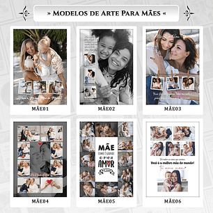 Artes para Quadros Mães 31 Arquivos Editáveis Photoshop ou Canva