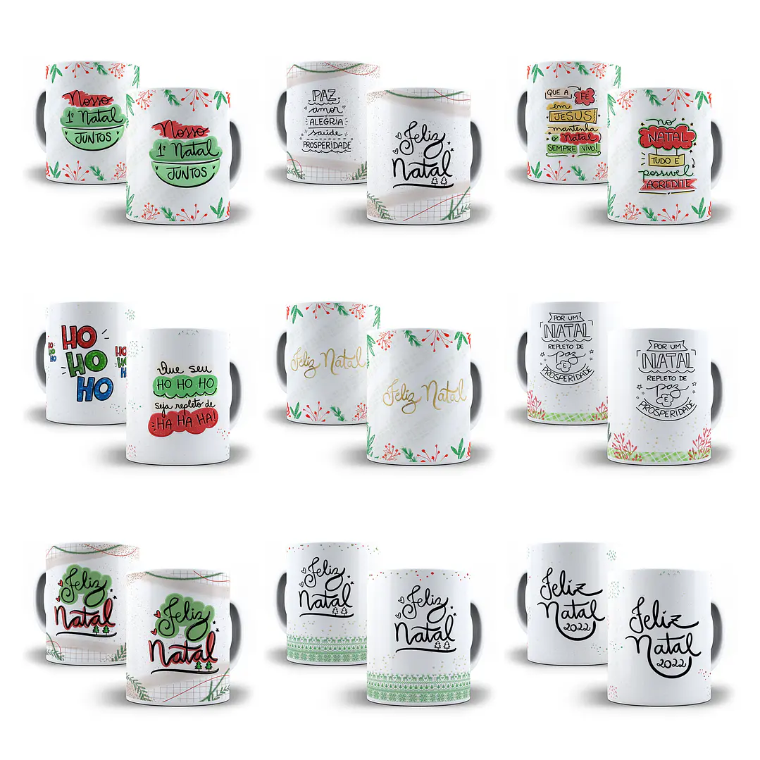 27 Artes para Caneca Natal Arquivos Sublimação Png 3