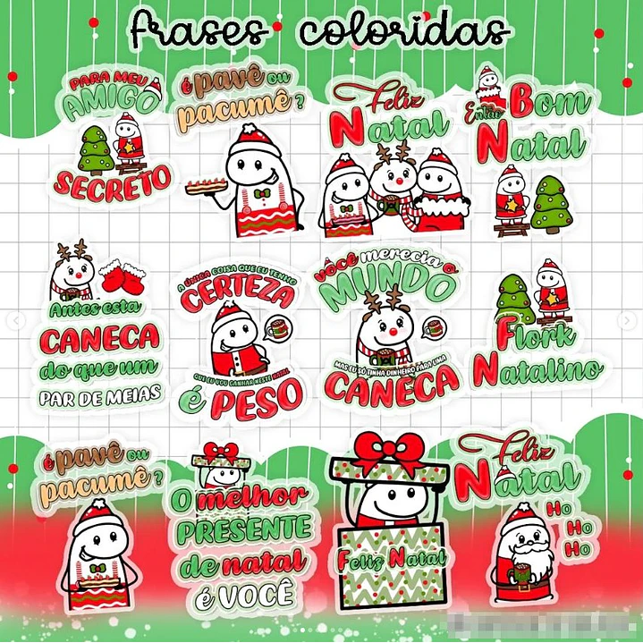 Artes Caneca Flork Natal Memes Bento em Png  4