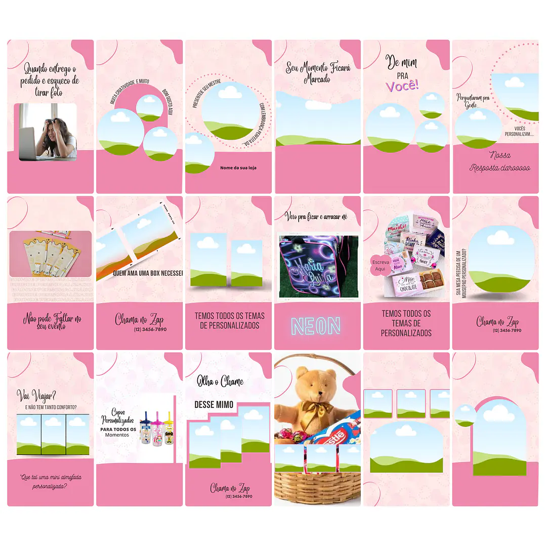 Pack Canva Personalizados Sublimação Templates Editável 100 Storie 1