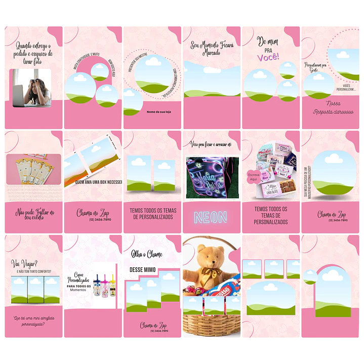 Pack Canva Personalizados Sublimação Templates Editável 100 Storie 1