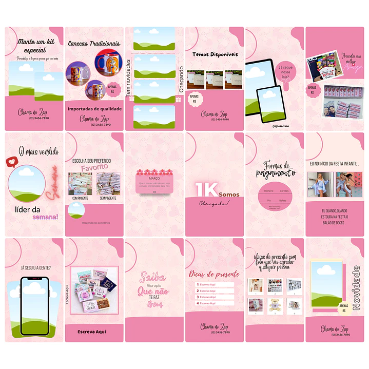Pack Canva Personalizados Sublimação Templates Editável 100 Storie 3