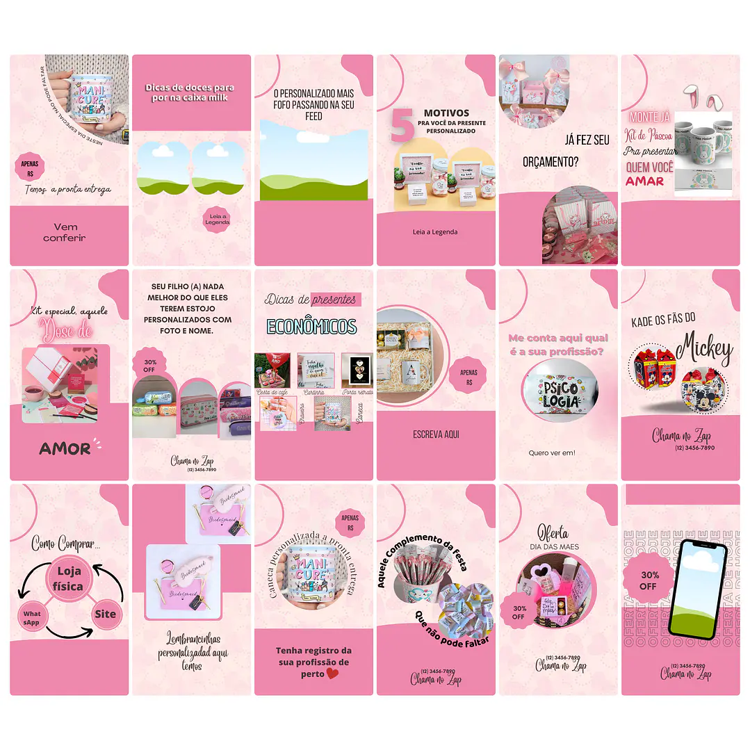 Pack Canva Personalizados Sublimação Templates Editável 100 Storie 5