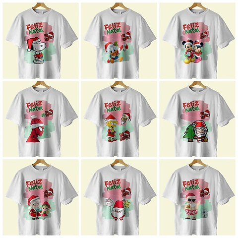 18 Artes Camisa Natal Editável Corel Draw + Jpg