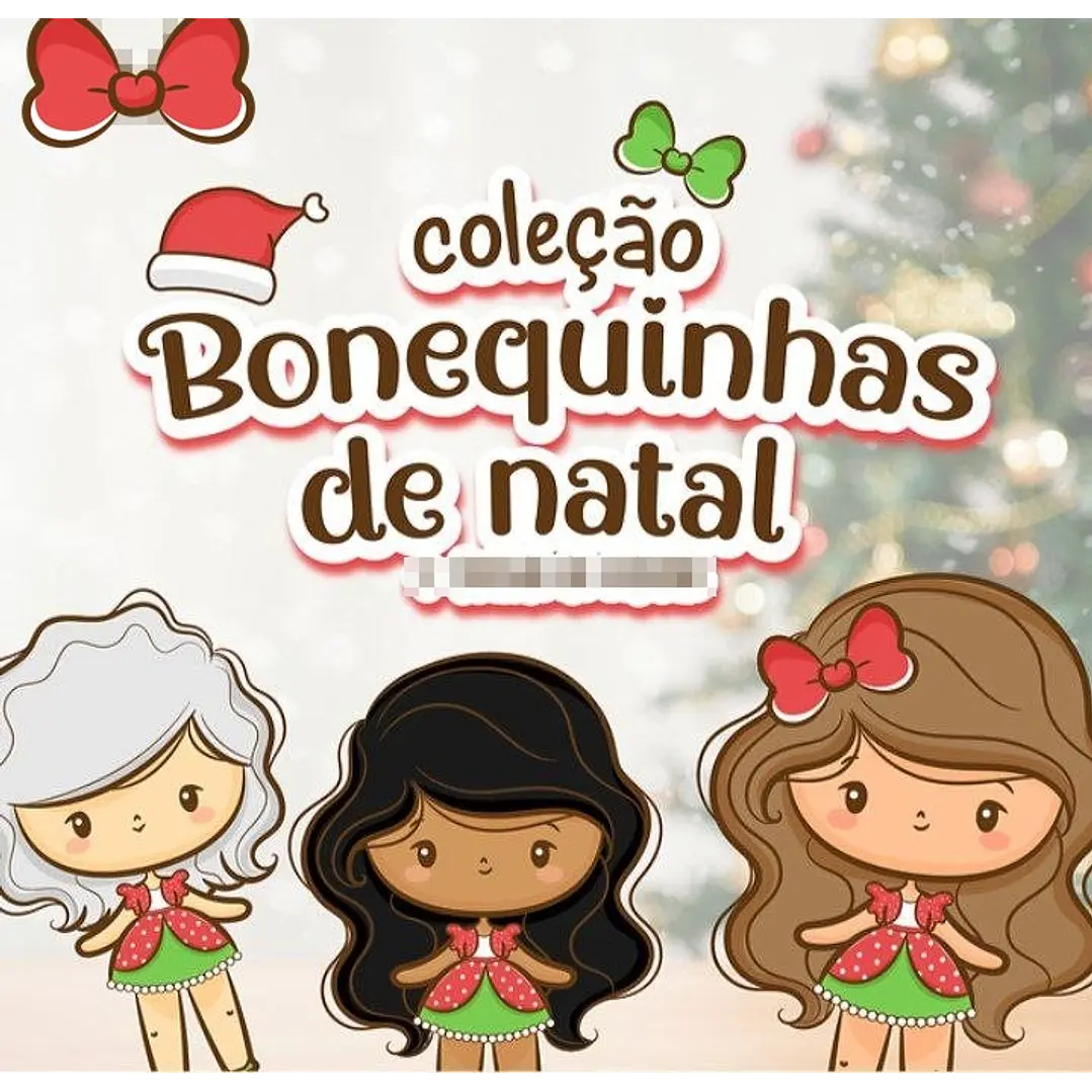 Kit Digital Coleção Bonequinhas Natal Natalina 33 Arquivos Png 1