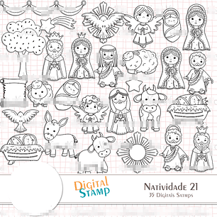 Kit Digital Combo Presépio de Natal Natalino sem fundo Png