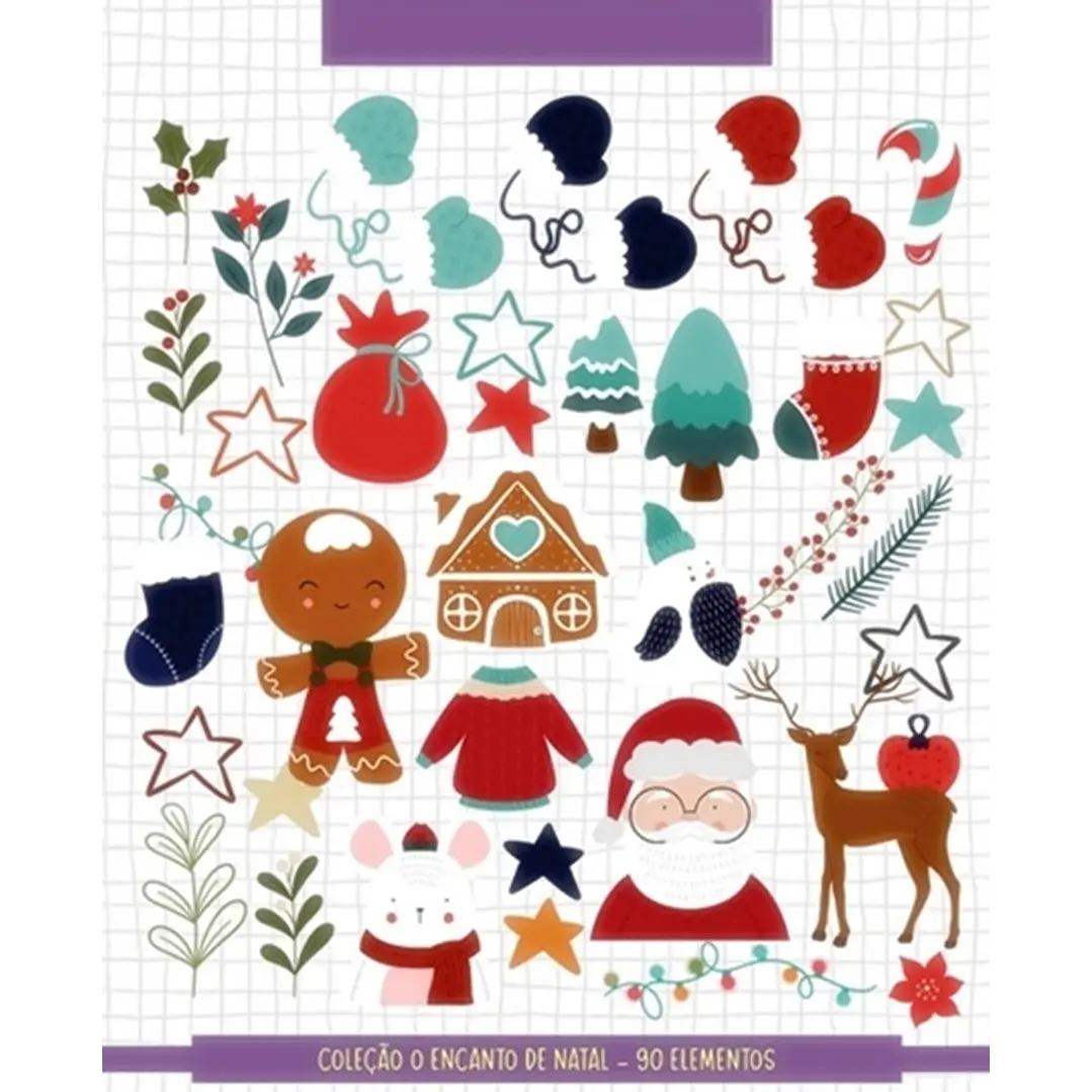 Kit Digital Encanto de Natal Frases Letrinhas sem fundo Png 2