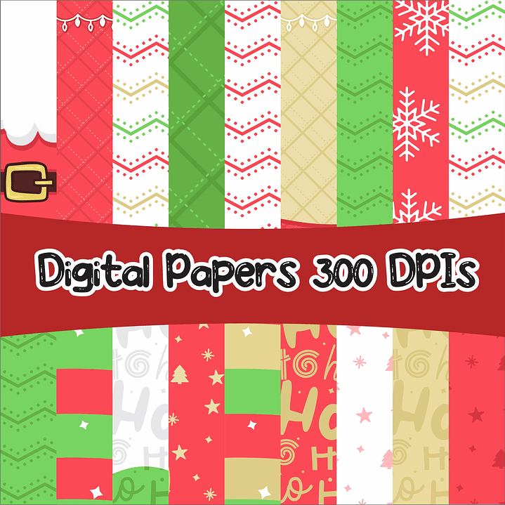 Kit Digital Feliz Natal 1 e 2 Artes Natalina sem fundo Png 3