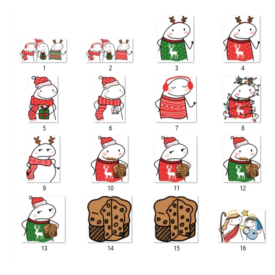 Kit Digital Flork Natal + 15 Artes Caneca Arquivos Sublimação Png 4