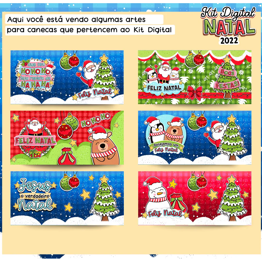 Kit Digital Natal Papei Noel Arquivos Sem Fundo Png 2
