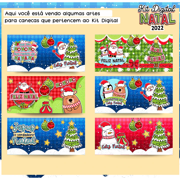 Kit Digital Natal Papei Noel Arquivos Sem Fundo Png 2