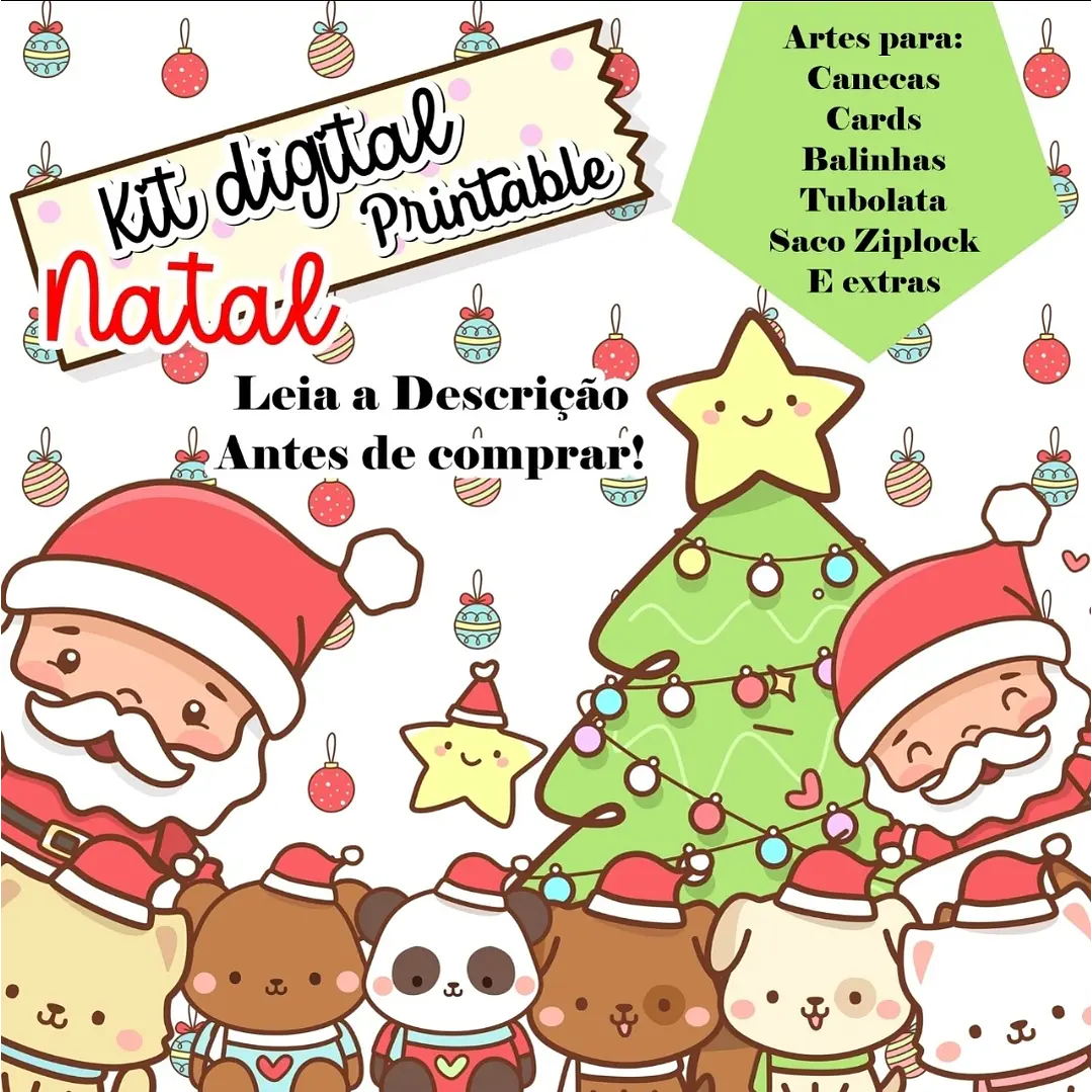 Kit Digital Natal Natalino Papai Noel Arquivos Sem Fundo Png 1