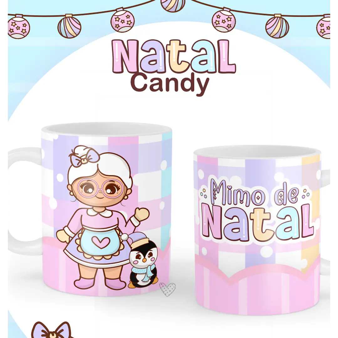 Kit Digital Natal Artes Candy Arquivos Sem Fundo Png 4