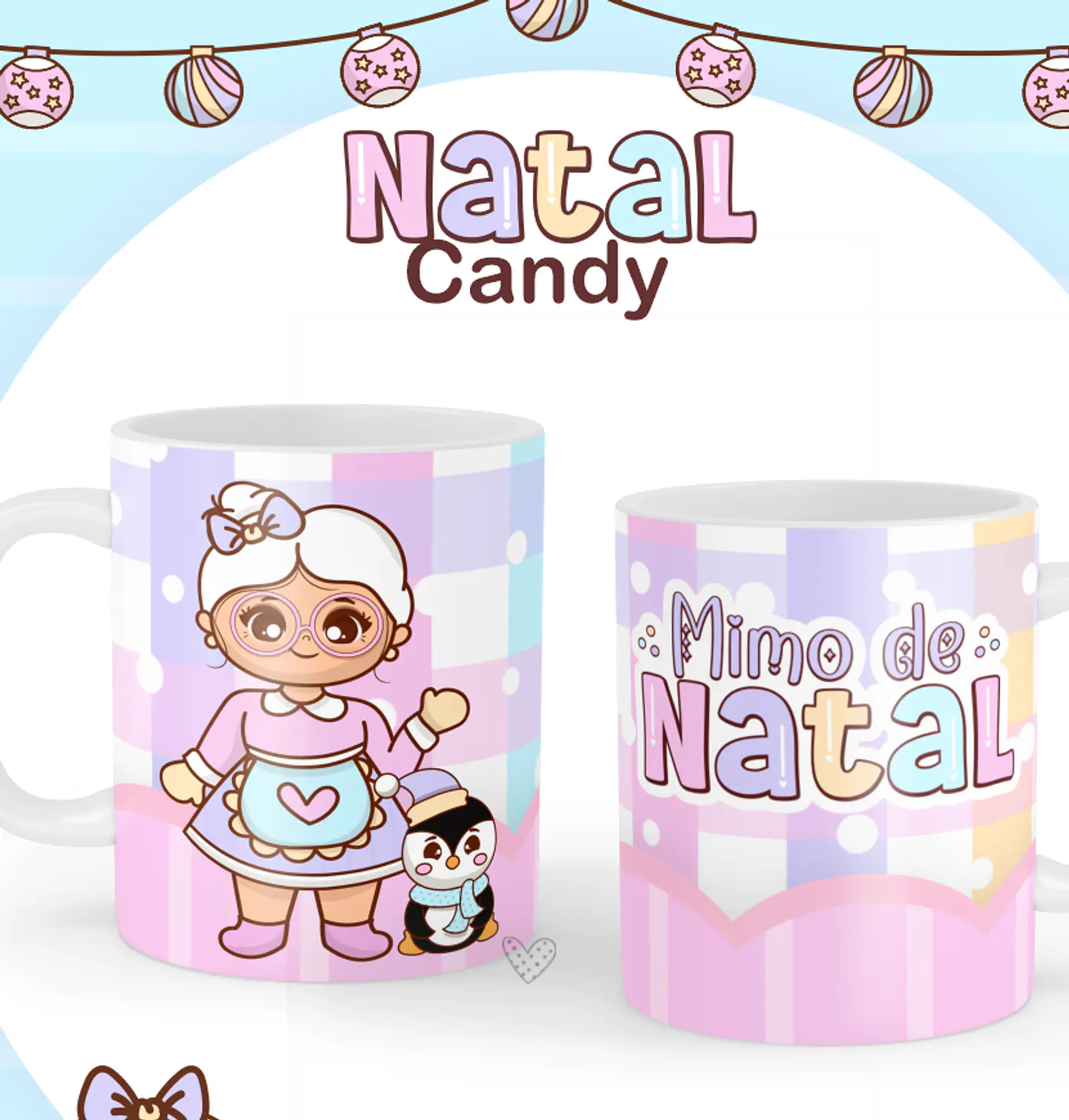Kit Digital Natal Artes Candy Arquivos Sem Fundo Png 4
