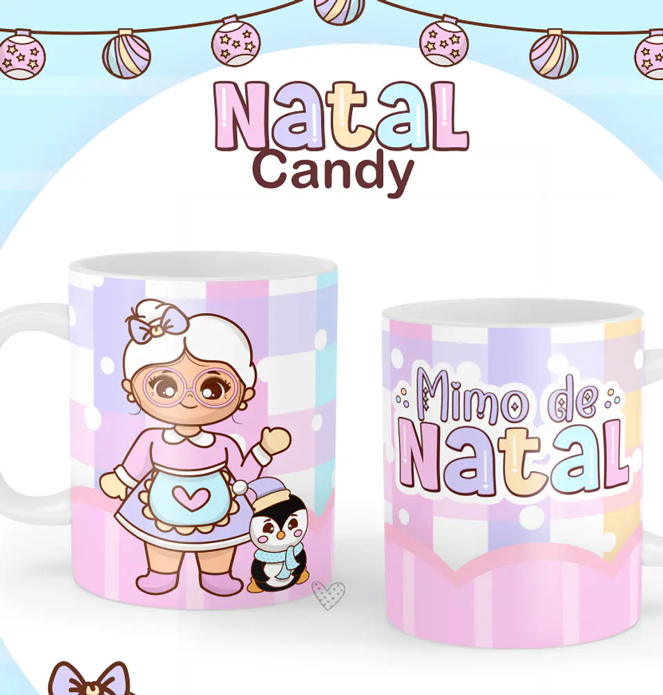 Kit Digital Natal Artes Candy Arquivos Sem Fundo Png 4