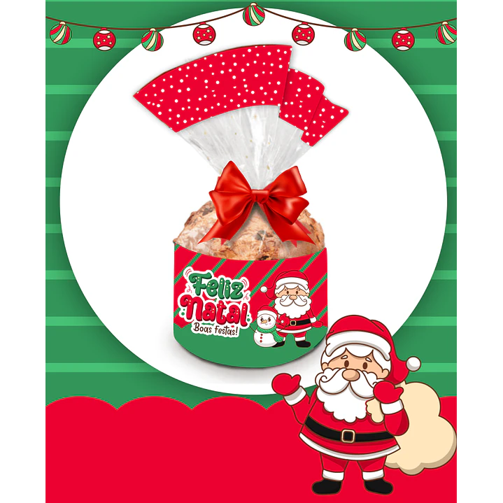 Kit Digital Natal Verde e Vermelho Papai Noel Arquivos Sem Fundo Png 7