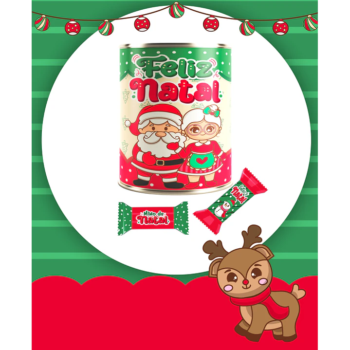 Kit Digital Natal Verde e Vermelho Papai Noel Arquivos Sem Fundo Png 10