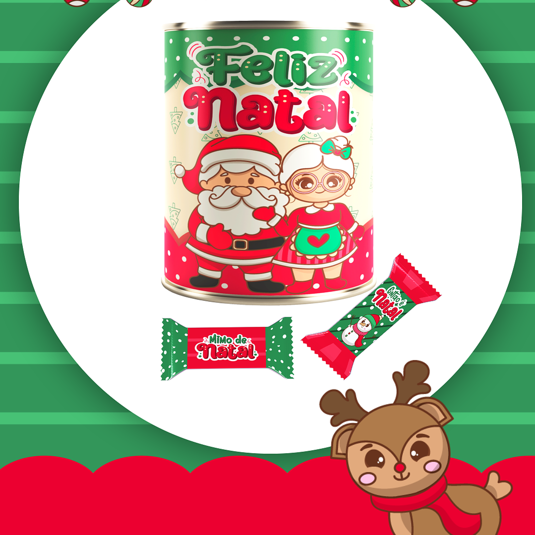 Kit Digital Natal Verde e Vermelho Papai Noel Arquivos Sem Fundo Png 10